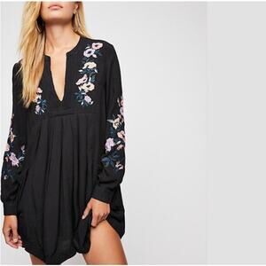 Free People Mia Gauze Embroidered Mini Dress NWT